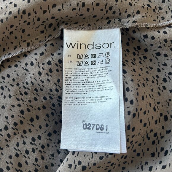 Windsor Sheer 100% Silk Brown with Black Speckle Size 44 - Picture 5 of 10